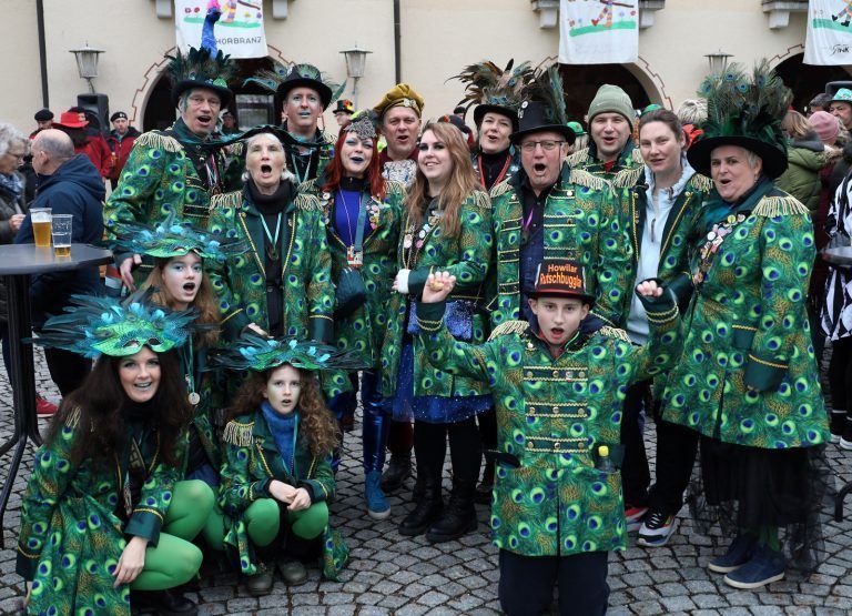 Auch die Howilar Rutschbugglar waren bei der Bürgermeisterabsetzung in Hörbranz dabei.