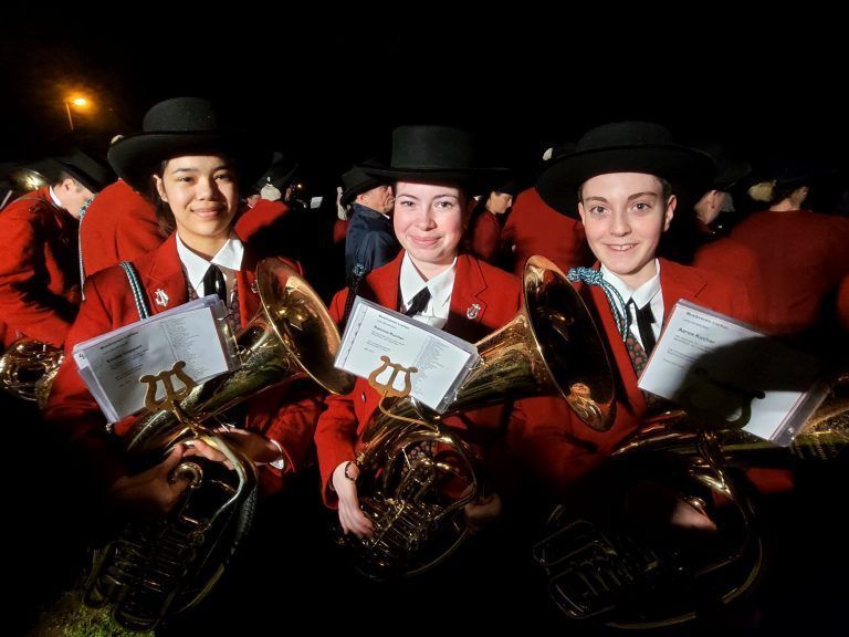 In diesem Jahr sorgte der Musikverein Lochau beim „Bömmler Funken“ in schmucker Tracht für die stimmungsvolle Umrahmung.