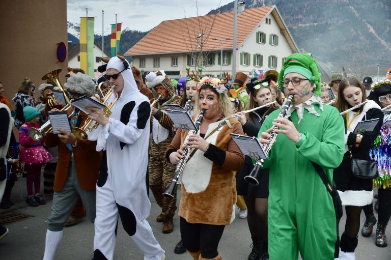 Mitglieder der Harmoniemusik Bürs.