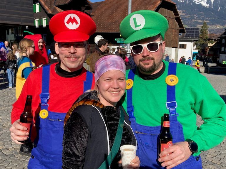 Auch Mario und Luigi waren dabei.
