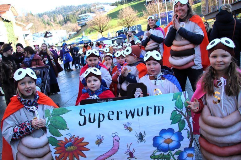 Die „Superwürmer“ vom Minderacher Kindergarten.