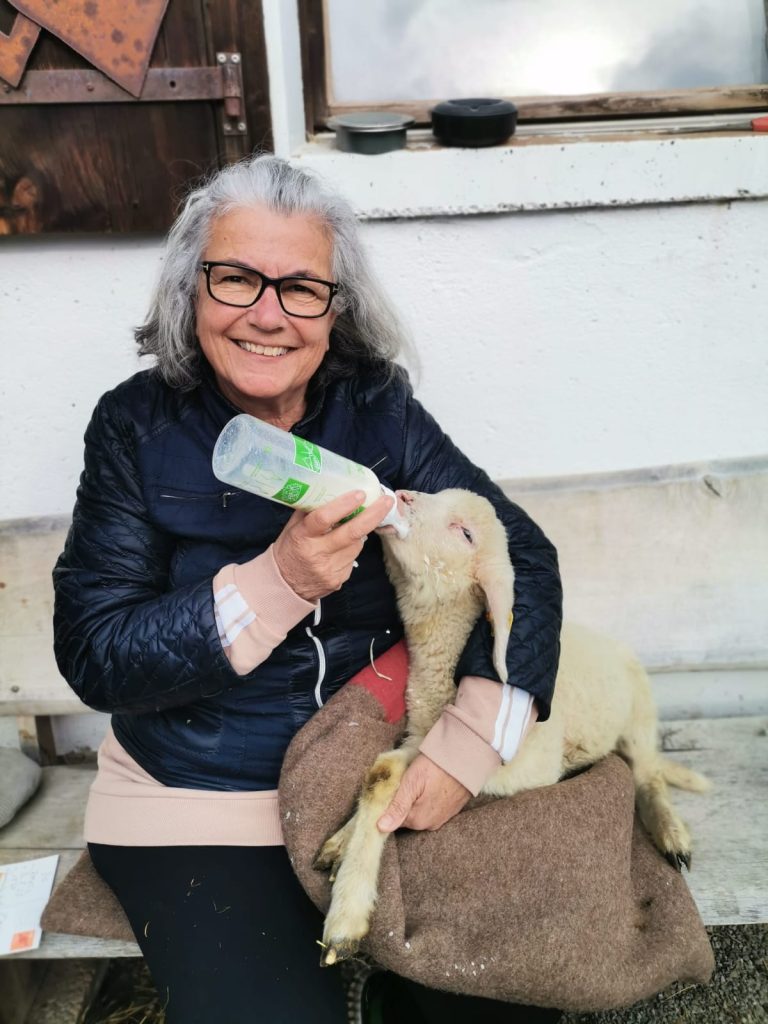 Anka Stemer hält auch Schafe.