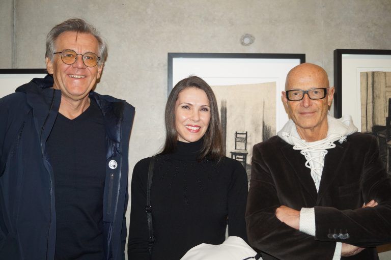 Matthias Boenke (New Balance), Andrea Gruber und Thomas Häusle (Kunstraum Dornbirn).
