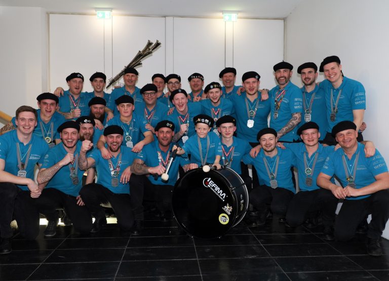 Die Leiblachtaler Schalmeien in Partylaune.