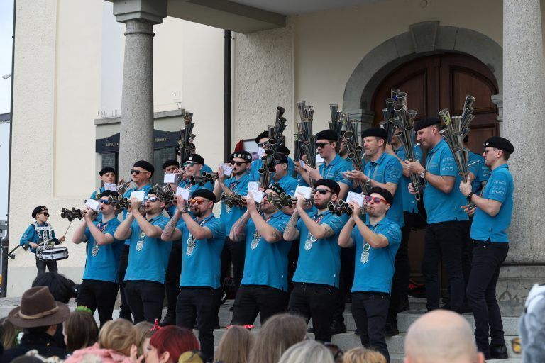 Die Leiblachtaler Schalmeien beim Platzkonzert.