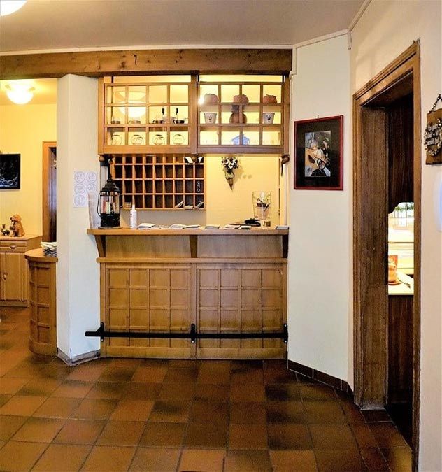 Die Rezeption im Haupthaus.