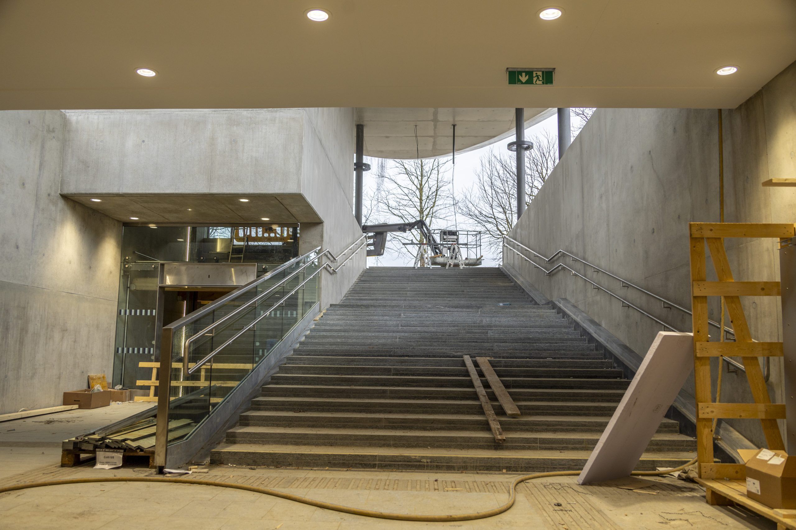 Baustelle Hypounterführung Termin mit dem Projektkoordinator Dominik Lumetzberger und Pressesprecher Christoph Gasser-Mair, Architekt Markus Ostertag ahnhof Bregenz