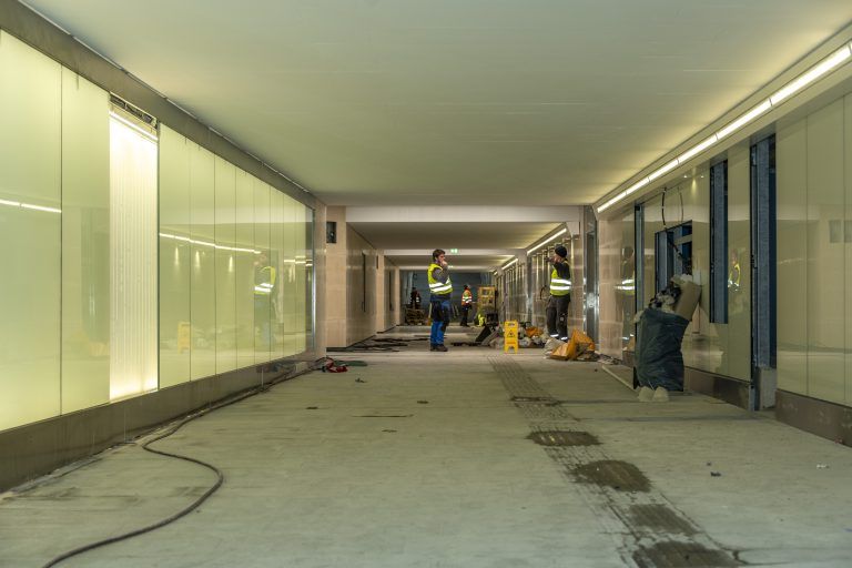 Baustelle Hypounterführung Termin mit dem Projektkoordinator Dominik Lumetzberger und Pressesprecher Christoph Gasser-Mair, Architekt Markus Ostertag ahnhof Bregenz