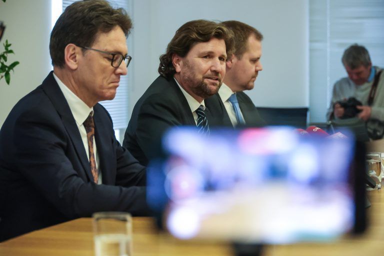 PK, Pressekonferenz Hypo Bank, Vorstand Hypo Vorarlberg, Michel Haller ldt zu Pressekonferenz zur aktuellen Causa, Kreditvergaben