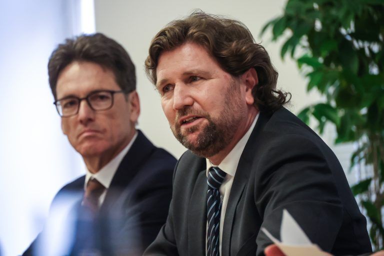 PK, Pressekonferenz Hypo Bank, Vorstand Hypo Vorarlberg, Michel Haller ldt zu Pressekonferenz zur aktuellen Causa, Kreditvergaben