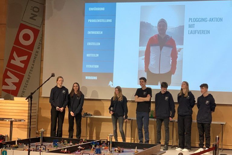 Bezauer Wirtschaftsschulen mit ihrem Projekt "Ploggy"