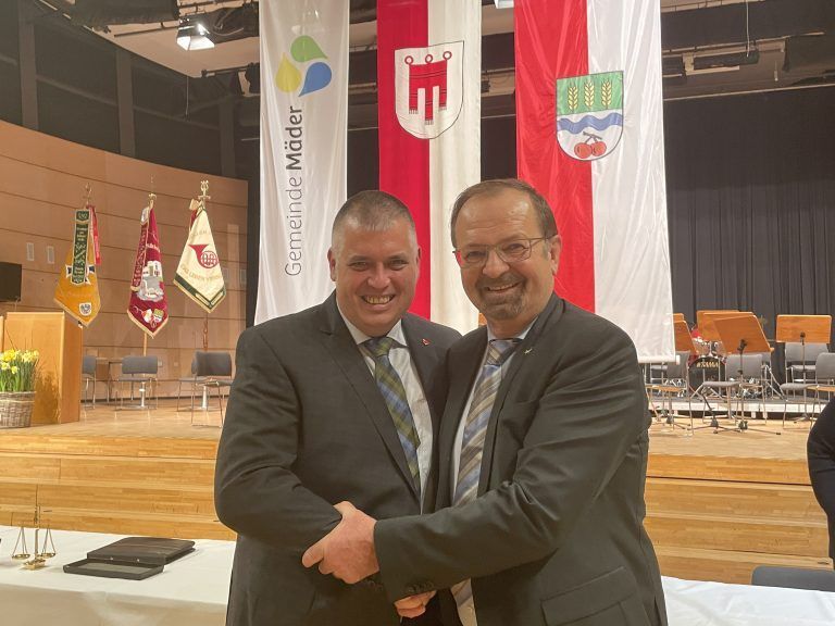 Neuer Bürgermeister Mäder, Daniel Schuster, Rainer Siegele