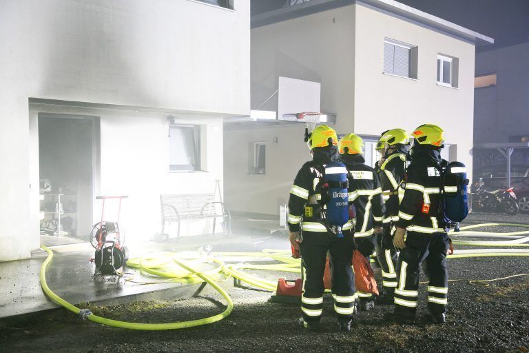 Koblach am 26.01.2024 Brand in einem Wohnhaus gegen 22h40, ein