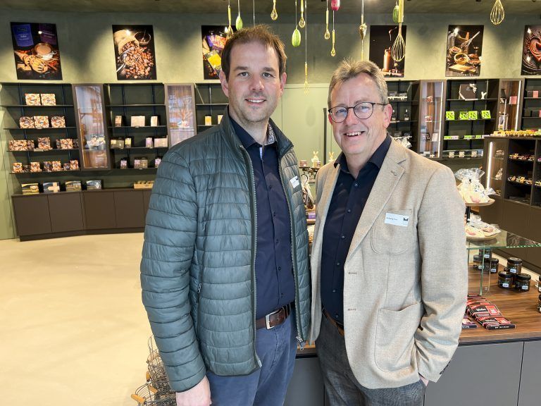 Christof Abbrederis (Alma) und Wolfgang Frick waren unter den ersten Besuchern