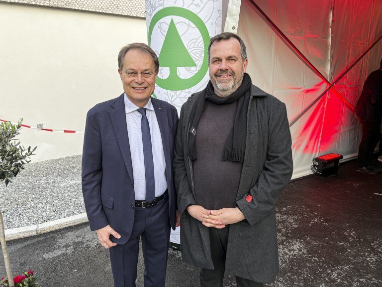 Gerhard Drexel und Architekt Stefan Marte