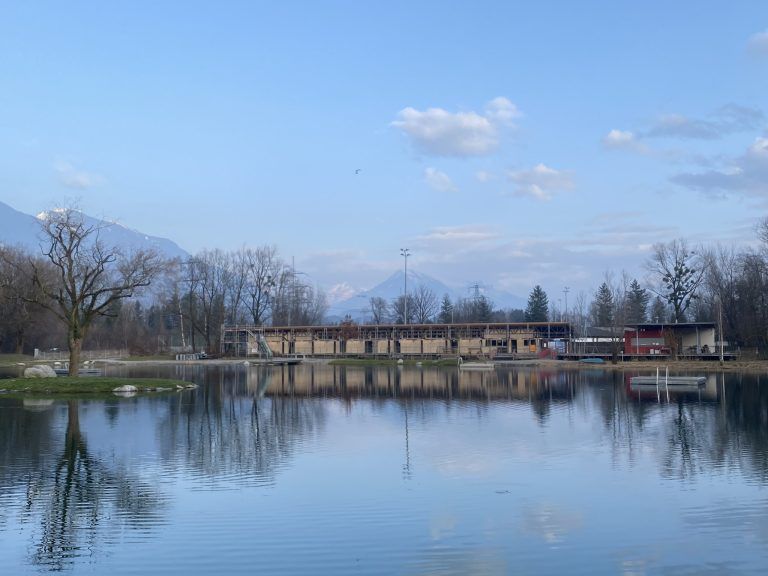 Untere Au Frastanz, Umbau, Servicegebäude, Schwimmbad, Naturschwimmbad