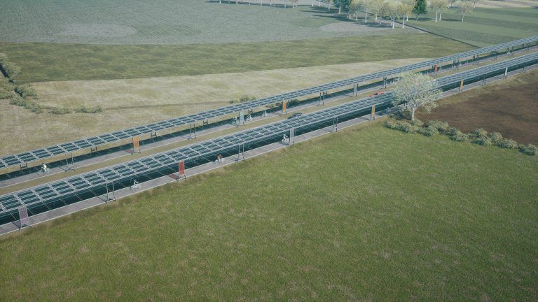 Modulare Lösung für PV-Radwege