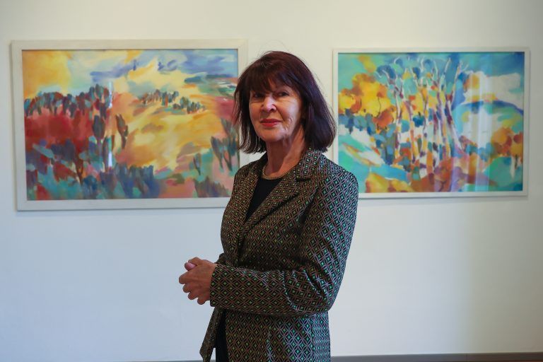 Vorarlbergerin des Tages mit Knstlerin Carmen Margot Lins, treffen uns in der Villa Claudia, wo ihre aktuelle Ausstellung stattfindet, VdT