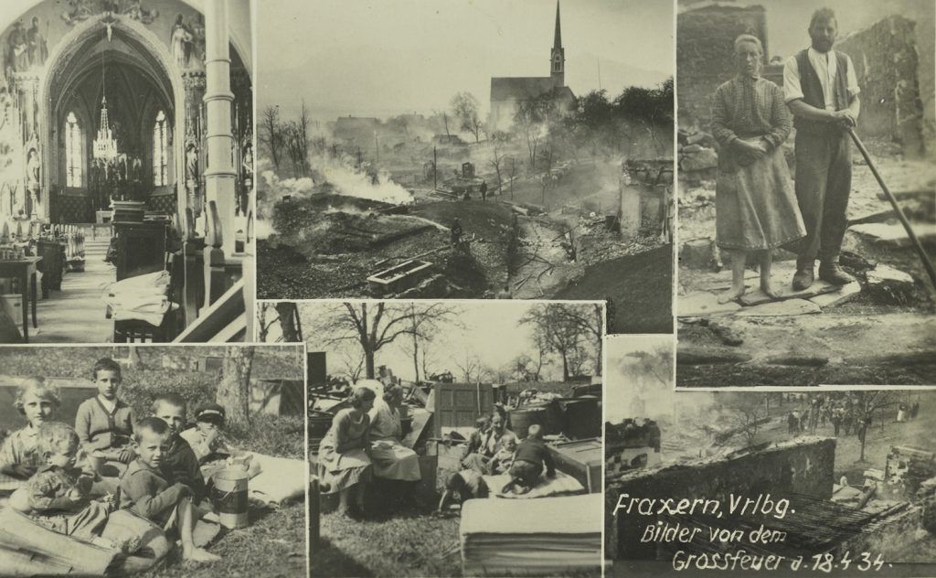 Die furchtbare Feuersbrunst in Fraxern