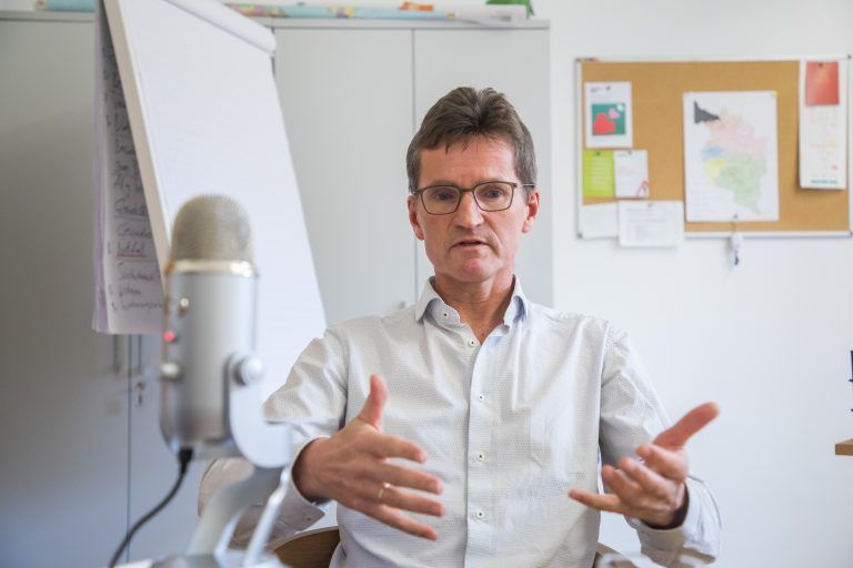 Podcast-Aufnahme mit Bernd Klisch, Fotos Podcast-Interview mit Bernd Klisch