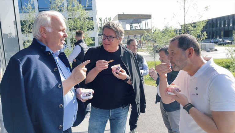 Als Apero gab es passend zum Wetter Eiscreme