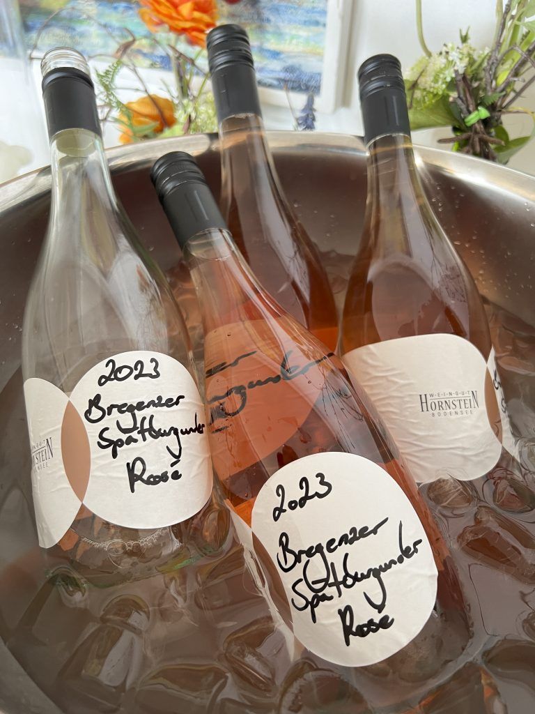 Der Bregenzer Spätburgunder Rosé wartet noch auf sein neues Etikett