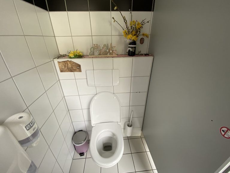 Luise Jenni, Reinigungskraft, Öffentliche Toilette, WC, Dekoration
