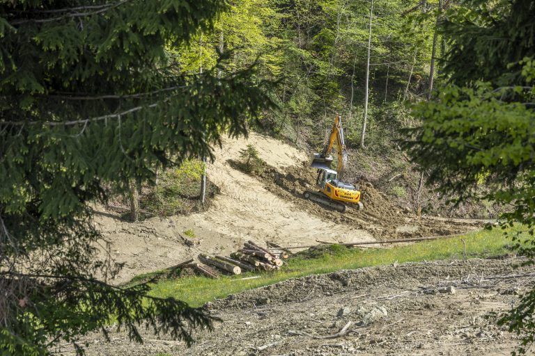 1 Jahr Hangrutsch Hörbranz Bürgermeister Andreas Kresser vor Ort