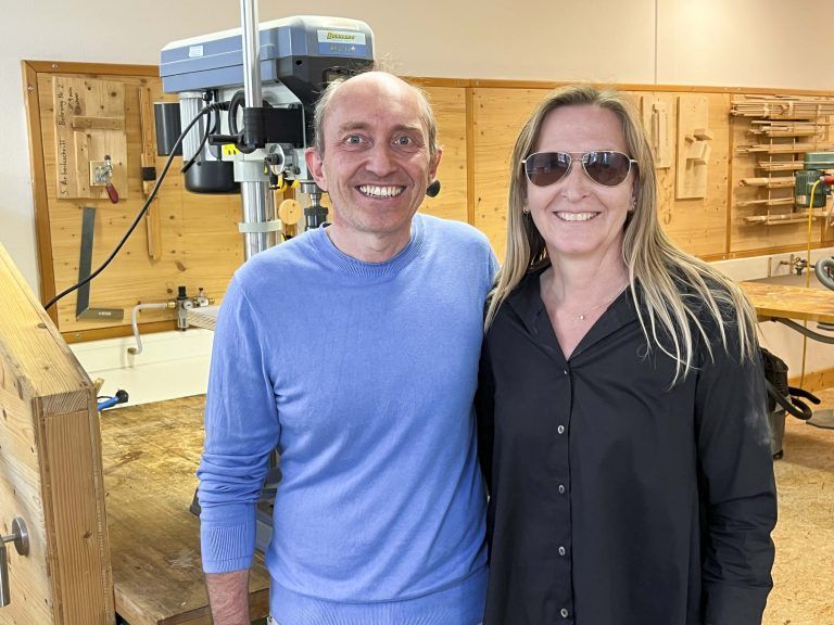 Silvia und Ernst Ellensohn in den Lebenshilfe Räumlichkeiten