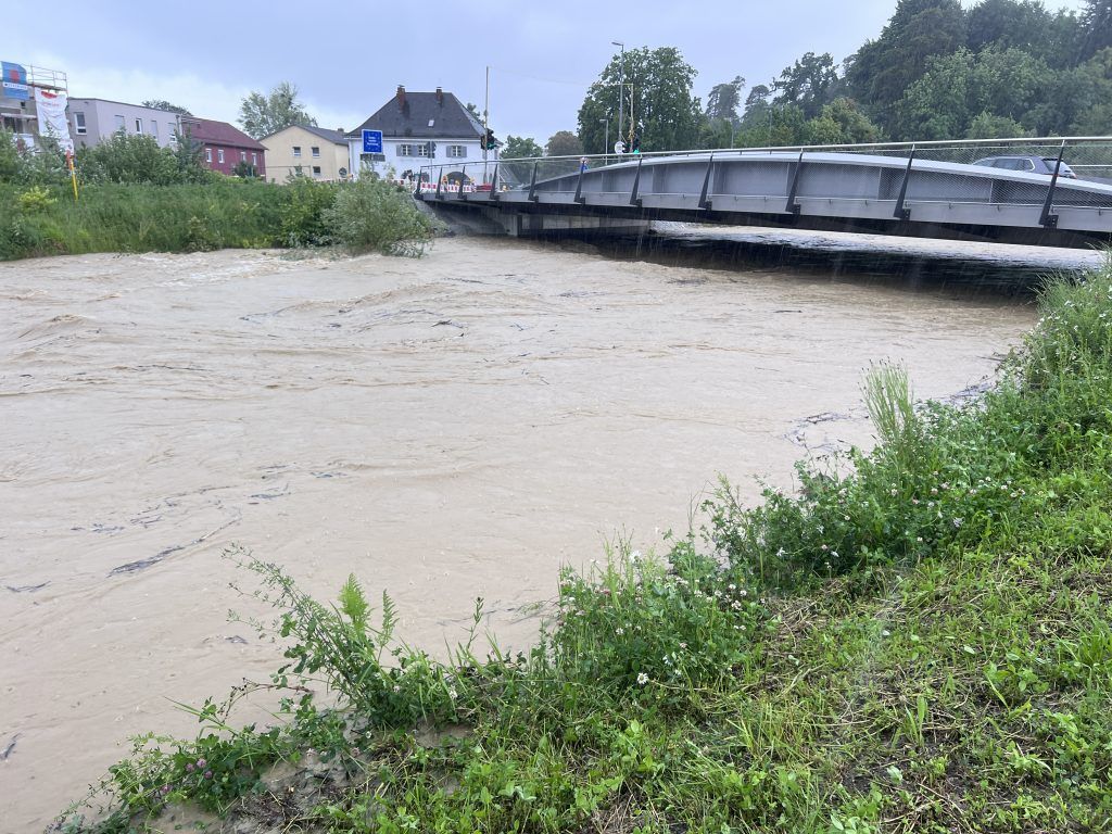 Leiblach: Ein Wasserstand wie alle drei Jahrhunderte