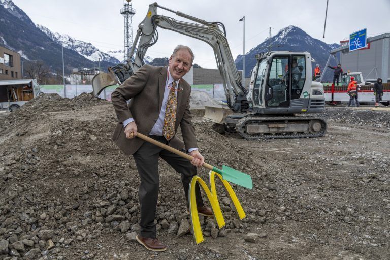 Spatenstich bei McDonald’s Bürs, Baustelle