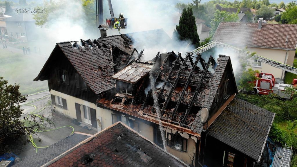 Großeinsatz bei Brand in Koblach