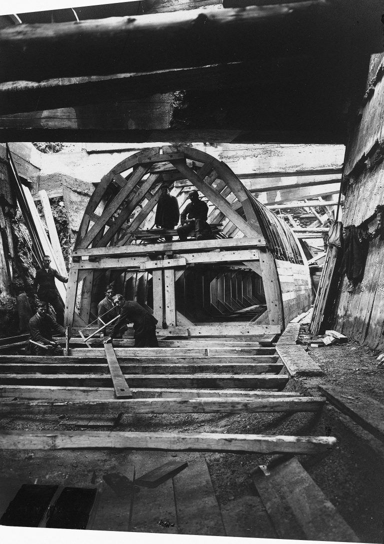 Historische Fotos vom Bau des Verbindungskanals in Feldkirch, 100 Jahre Verbindungskanal