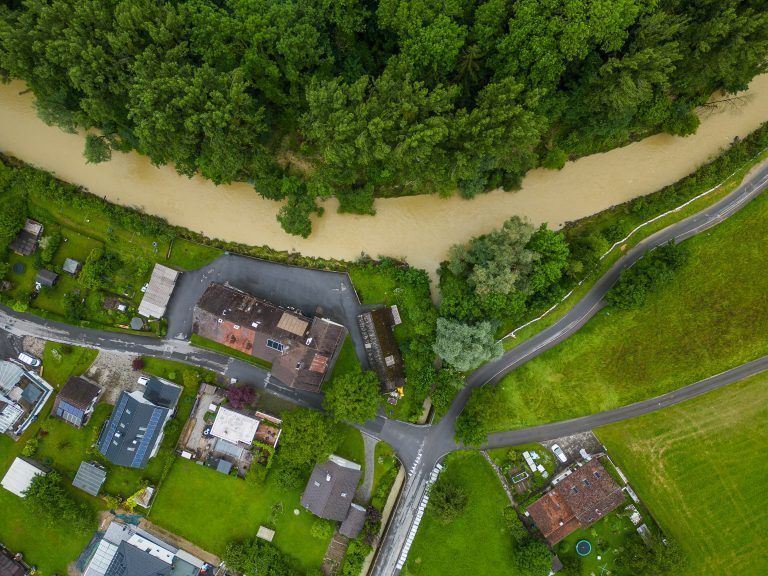 hochwasser hrbranz luftbildhochwasser hrbranz luftbild