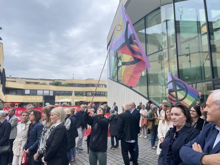 Protest Tunnelspinne Sondersitzung Stadtvertretung Feldkirch