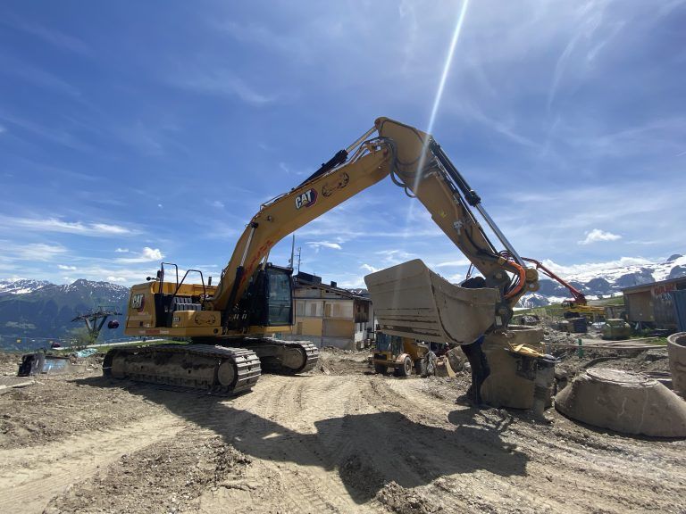 Baustelle, Bergrestaurant Grüneck, Golm