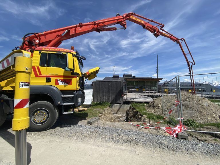 Baustelle, Bergrestaurant Grüneck, Golm