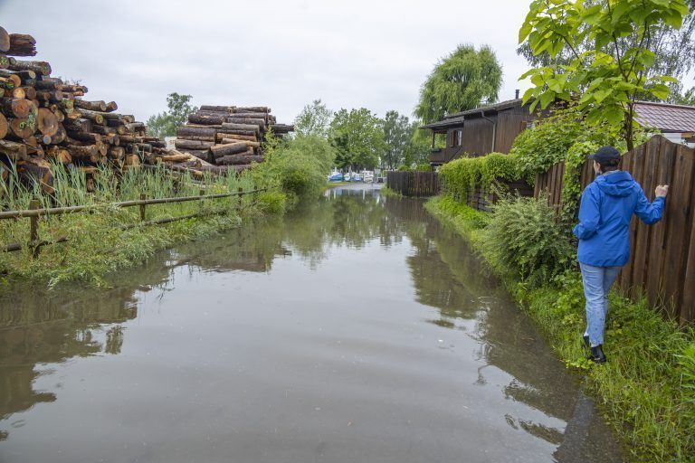 Hochwasser Wetter Regen Niederschlag Fischerstüble in Fussach