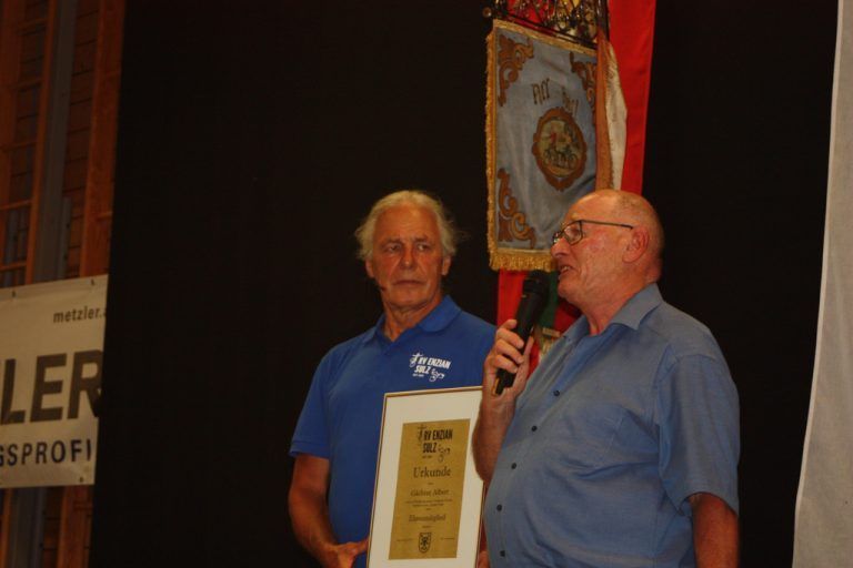 Ehrenmitglied Albert Gächter - 100 Jahre rv sulz