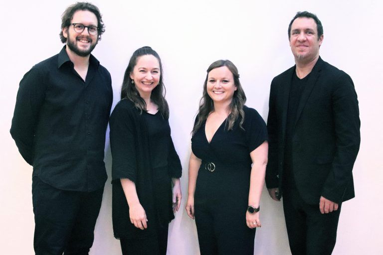 Patrick Fahser, Julia Zischg, Melanie Schmelzenbach und Mario Wiedemann (v.l.n.r.) - Musical "Dornröschen" - Musikmittelschule Bregenz-Stadt in Hörbranz (28./29. Juni 2024)