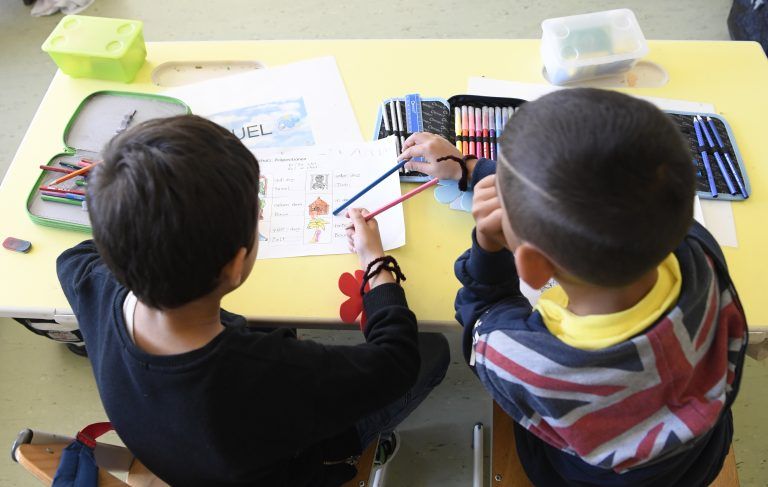 ABD0012_20181008 – WIEN – STERREICH: ++ THEMENBILD ++ Illustration zum Thema “Schule / Deutschklasse / Deutschfrderklasse: Mit dem neuen Schuljahr starten auch die separaten Deutschfrderklassen. In den Deutschfrderklassen wird 15 bis 20 Wochenstunden nach eigenem Lehrplan Deutsch unterrichtet. In Fchern wie Zeichnen, Musik oder Turnen findet der Unterricht allerdings gemeinsam mit Schlern der Regelklasse statt. […]