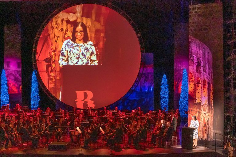 ABD0082_20210721 – BREGENZ – STERREICH: Kulturstaatssekretrin Andrea Mayer (Grne) im Rahmen der Erffnung der 75. Bregenzer Festspiele am Mittwoch, 21. Juli 2021, im Festspielhaus in Bregenz. – FOTO: APA/DIETMAR STIPLOVSEK