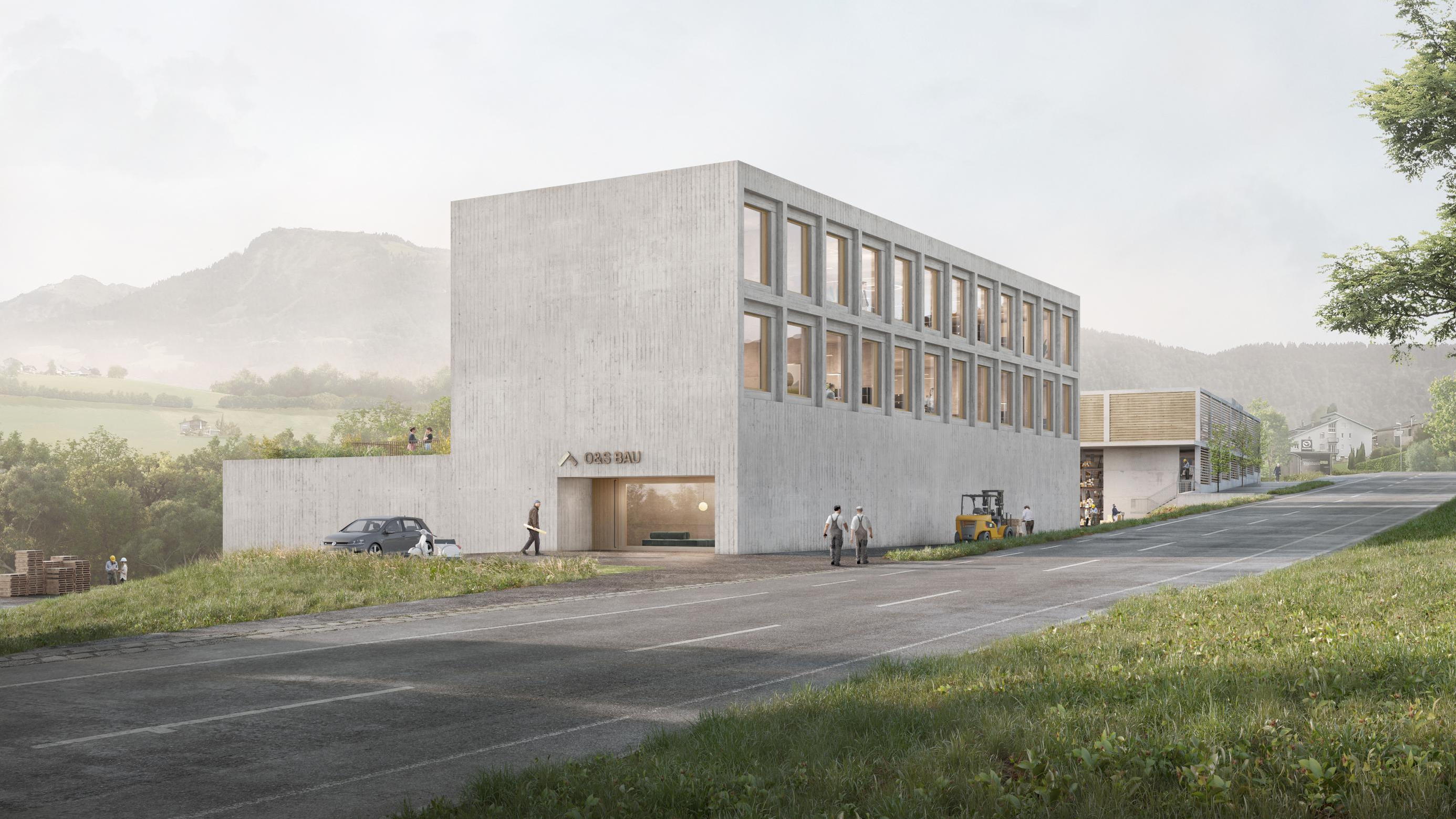 Visualisierungen: Neubau Oberhauser & Schedler Bau Andelsbuch Scheidbuchen