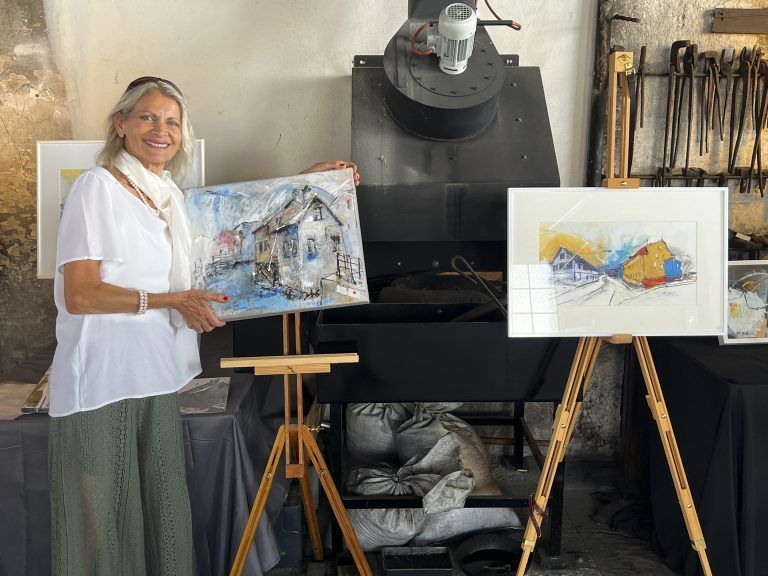 Vernissage im Doppelpack- Rita Blum-Schenkenbach mit dem m2 Kunst und Ems Rundgang