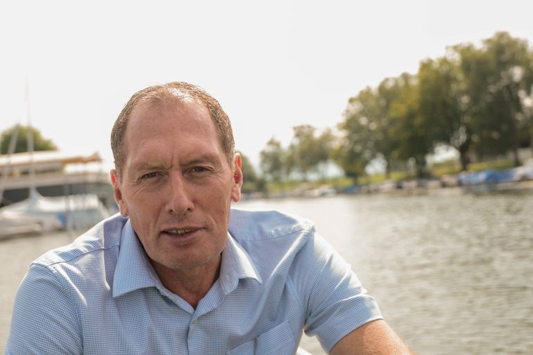 mit LK-Präsident Moosbrugger Obmann der Berufsfischer DI (FH) Albert Bösch Berufsfischer und Gastgeber Franz Blum Jr.