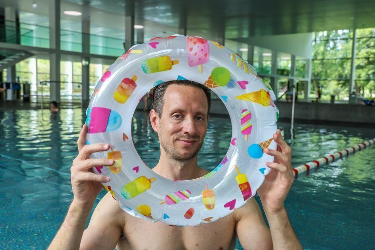 Vom Reck ins Wasser