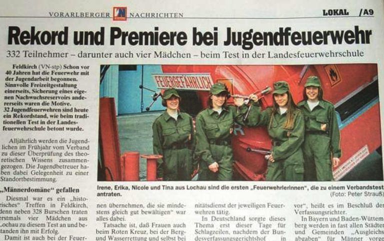 Feuerwehrfrauen beim Leistungswettbewerb