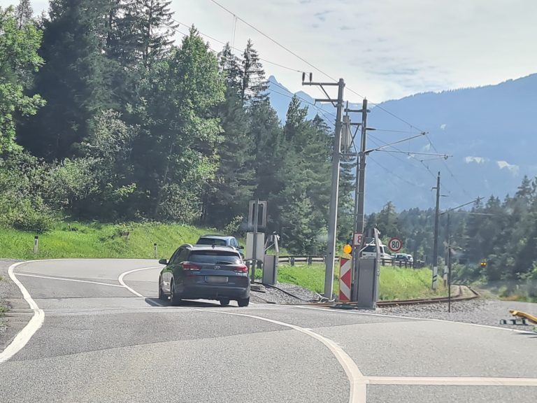 Bahnschranke Alma-Kreuzung