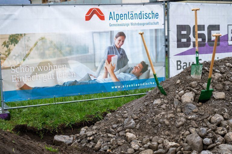 Spatenstich der Alpenländischen in Ludesch, Wohnanlage