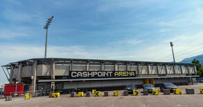 ABD0077_20210724 – ALTACH –
STERREICH: ++ THEMENBILD ++ Das Stadion von Altach, die Cashpoint Arena, vor Beginn der Admiral Bundesliga- Begegnung zwischen Cashpoint SCR Altach und Lask am Samstag, 24. Juli 2021, in Altach. – FOTO: APA/DIETMAR STIPLOVSEK